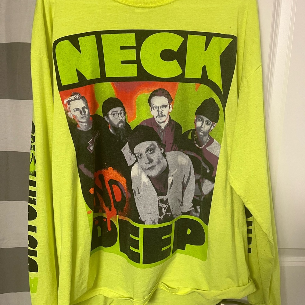 Neon Green Graphic Long Sleeve Shirt